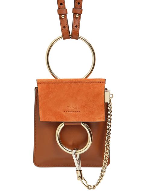 Chloé Small Faye Leather & Suede Shoulder Bag